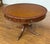 This is a Classic Traditional Round Mahogany Drum Table by Leighton Hall. It features a leather top, four dovetailed...