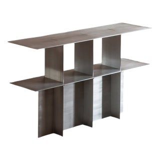 Soft Futurism Lamina Console in Aluminum by Filippo Andrighetto For Sale