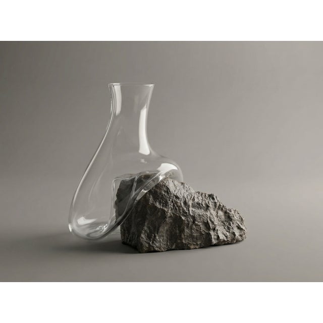 2020s Natural Stone Crystal Vase – Wabi Sabi Sculptural Home Decor For Sale - Image 5 of 8