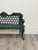 French Vintage Green Cast Aluminum Outdoor Bench For Sale - Image 3 of 7