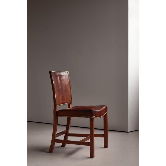 Red Chair in Oak and Nigerian Goat Leather by Kaare Klint for Rud. Rasmussen, 1937 For Sale - Image 12 of 18