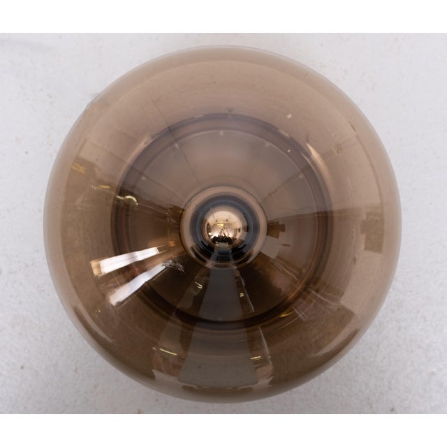 Smoked Glass Drop Ceiling Lights from Dijkstra Lamps, 1970s, Set of 3 For Sale - Image 16 of 18