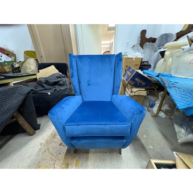 Mid-Century Modern 1950s Pair of Italian Modern Lounge Chairs For Sale - Image 3 of 12