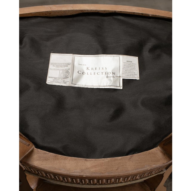 Set of Six Kreiss Louis XVI Style Cerused Oak Dining Armchairs For Sale - Image 10 of 18