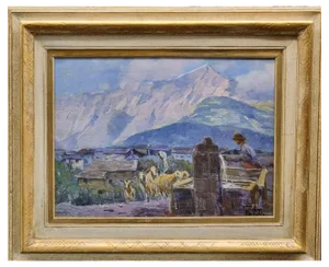 Giuseppe Danieli, Mountain Landscapes, 1920, Oil Paintings, Set of 3