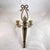 French Brass Flame & Bow Candle Wall Sconce For Sale - Image 11 of 12