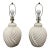 Pair of Vintage Post-Modern White Swirling Plaster Table Lamps For Sale