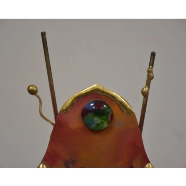 Abstract Signed Abstract Metal Sculpture For Sale - Image 3 of 8