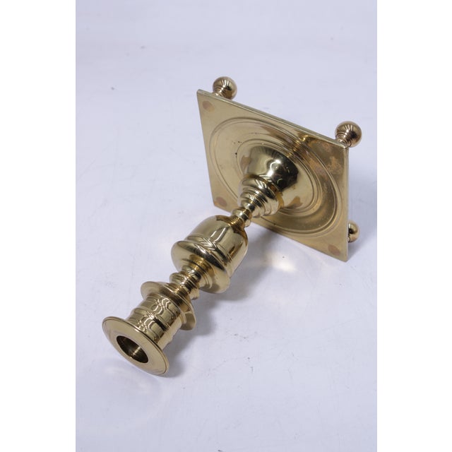 Pair of Virginia Metalcrafters Brass no.3053 Candlesticks For Sale - Image 13 of 17