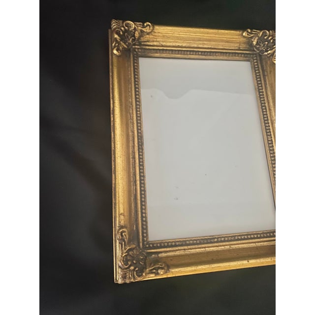 Vintage Carr Gold Gilt Style Baroque-Style Wood Picture Frame 5 X 7” With Velvet Easel Back. For Sale - Image 11 of 13