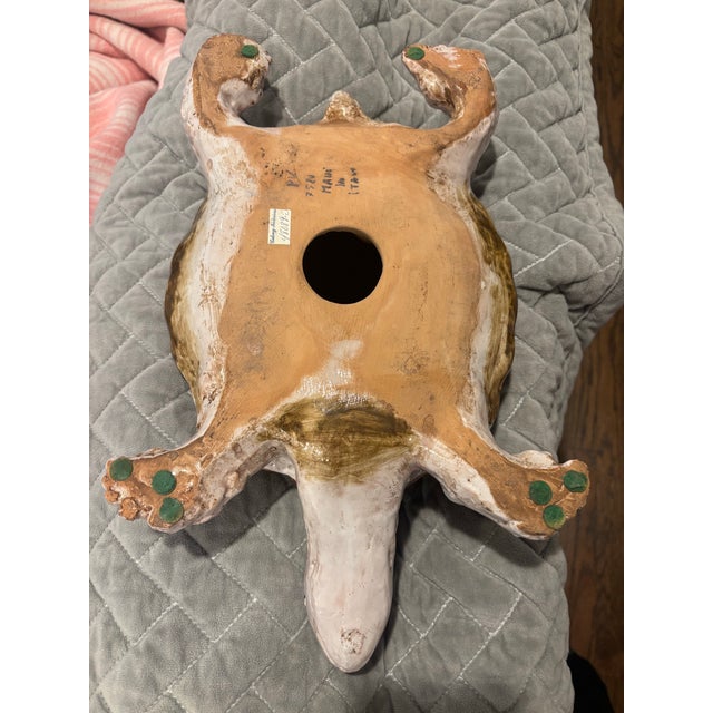 Italian Glazed TerraCotta Ceramic Animal Turtle Tortoise For Sale - Image 4 of 9