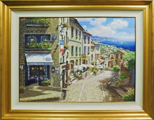 s.sam Park "Nice" 2002 Hand Enhanced Signed & Numbered Giclee on Canvas Original Coa, Framed