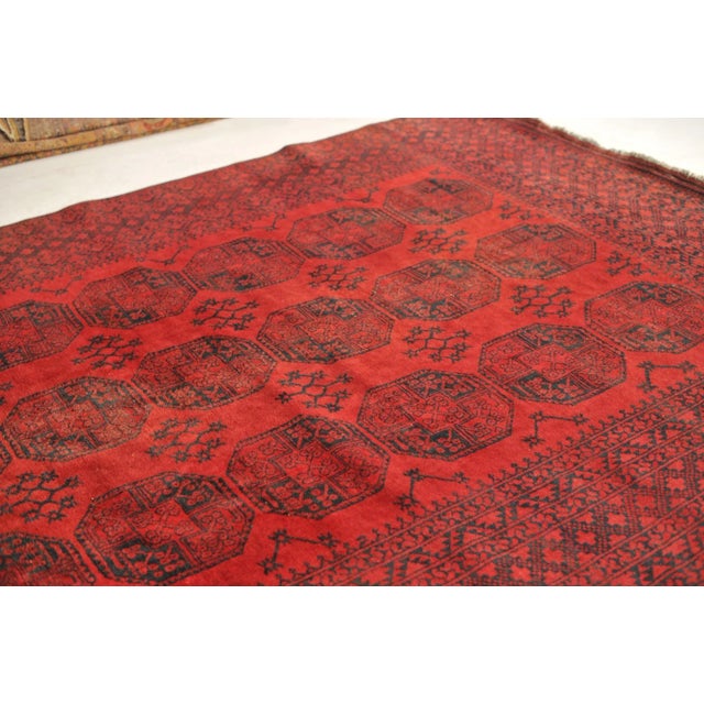 1960s Vintage Ersari Elephant, Camel & Bird Tracks Rug 8 x 10.6 For Sale - Image 5 of 12