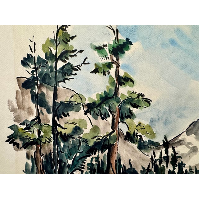 Original watercolor on paper by Henry Emil Salloch, also known as Heinz Emil Salloch, the German-born American artist and...
