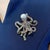 Early 21st Century Bochic "Orient" Vintage Fancy Sapphire & South Seal Baroque Pearl Brooch For Sale - Image 5 of 18