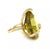 Metal Lime Quartz & Diamond 18k Yellow Gold Large Ring, Size 3 For Sale - Image 7 of 11