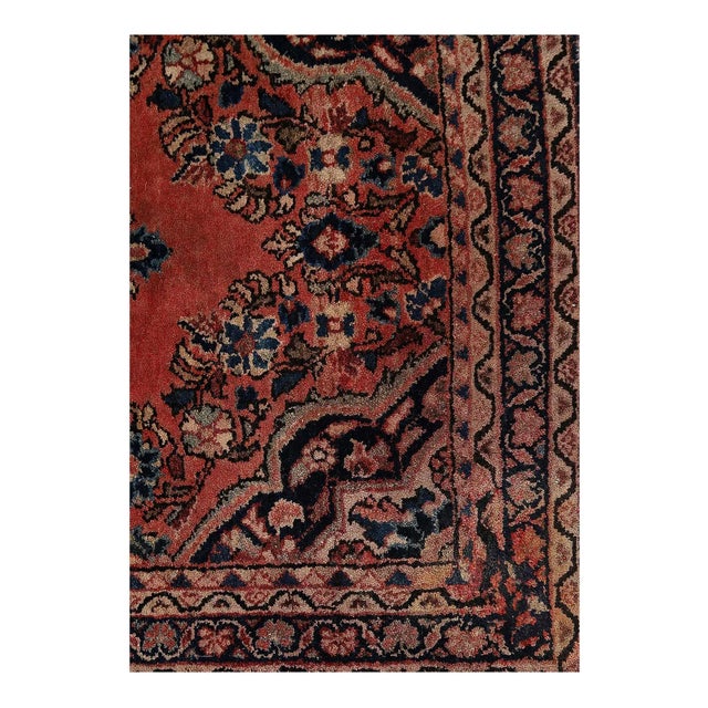Antique Persian Sarouk rug. These vintage rugs bring traditional sophistication to your home. These rugs feature 100%...