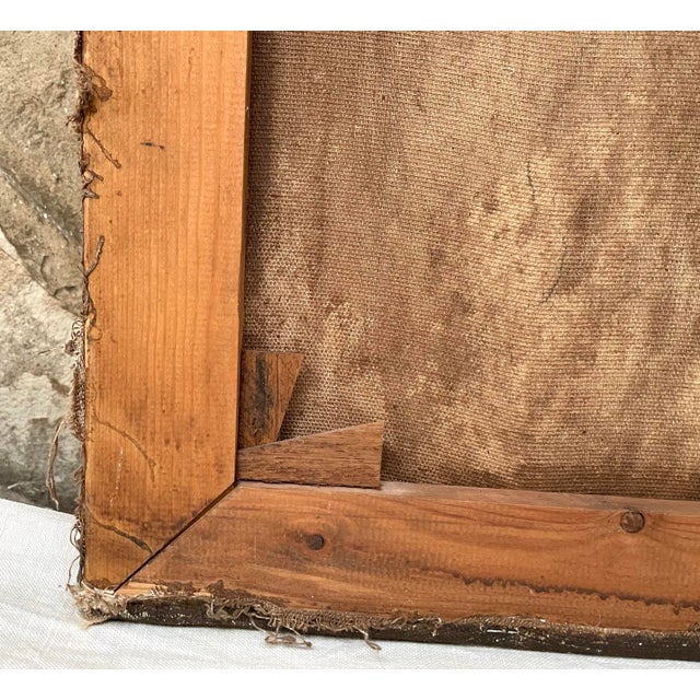 20th Century Virgin Mary & Christ Child Oil on Canvas For Sale - Image 9 of 9