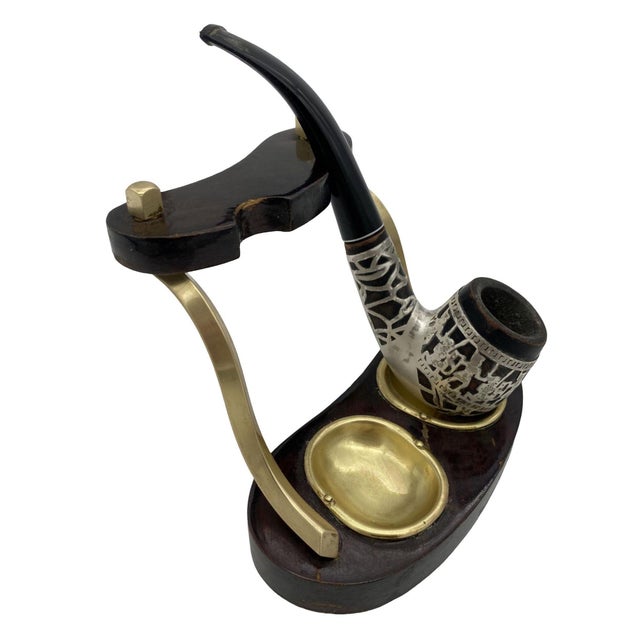 1950s Dunhill Brass and Bloodwood Pipe Holder For Sale In Los Angeles - Image 6 of 10