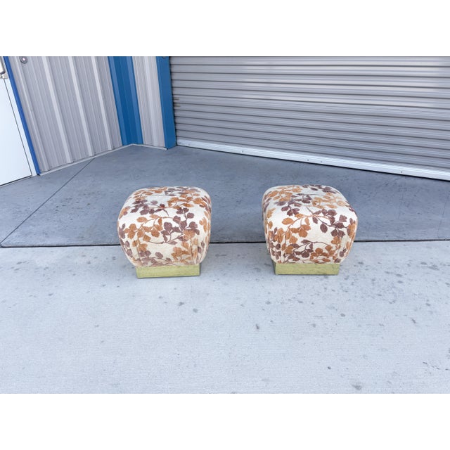 Mid-Century Modern 1970s Pair of Mid Century "Poufs" Ottomans Attributed to Marge Carson For Sale - Image 3 of 10