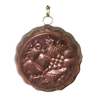 1960s Copper Mold With Fruit Motif For Sale