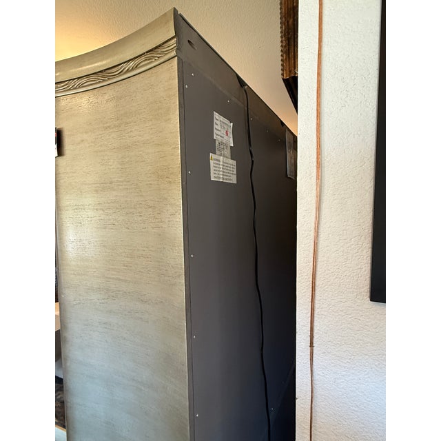 Silver Sofia Vergara La Reina Lighted Curio Cabinet For Sale - Image 8 of 12