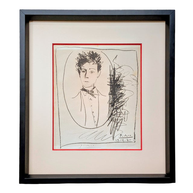 Pablo Picasso, Portrait of Rimbaud, Hand-Signed Lithograph, 1960 For Sale