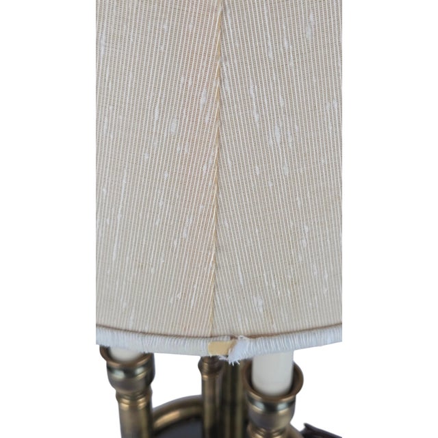 Vintage Brass Bouillotte Lamp With Drum Shade For Sale - Image 14 of 14