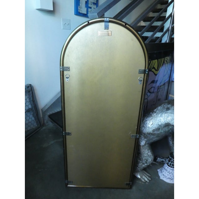 1970s Traditional Brass Mastercraft Arched Brass Wall Mirror