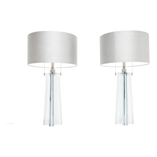 Italian Murano Glass Quatrefoil Table Lamps from Donghia, 2000, Set of 2 For Sale