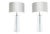 Italian Murano Glass Quatrefoil Table Lamps from Donghia, 2000, Set of 2 For Sale