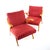 Mid-Century Modern Mid-Century Czechoslovakian Armchair in Original Red Fabric and Blonde Wood, 1960s For Sale - Image 3 of 13