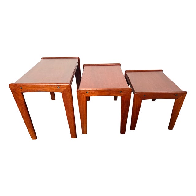 Mid-Century Teak Nesting Tables, 1960s, Set of 3 For Sale