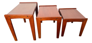 Mid-Century Teak Nesting Tables, 1960s, Set of 3
