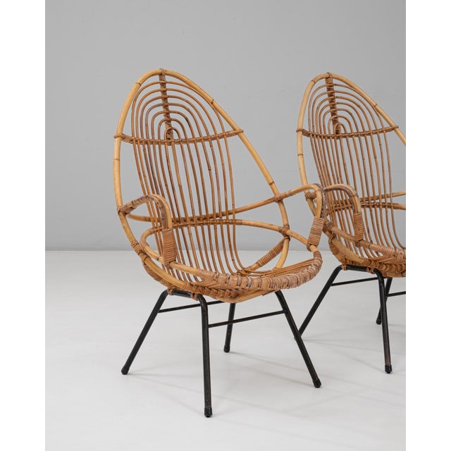 1960s French Bamboo Lounge Chairs - A Pair For Sale - Image 12 of 18