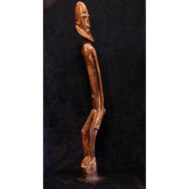 1960s Vintage Luba Hemba Singhiti Central African Carved Sculpture For Sale - Image 11 of 11