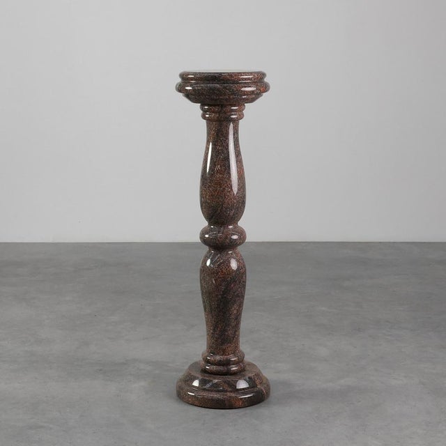 Large Mid-Century Modern Italian Granite Pedestal, 1960s For Sale - Image 12 of 12