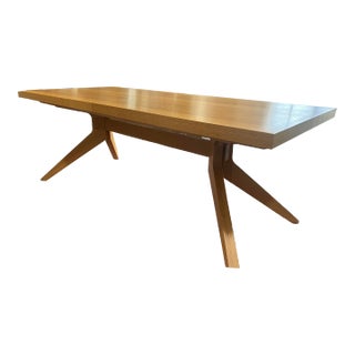 Cross Extension Table in Oak For Sale