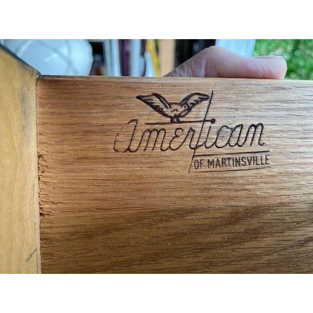 Black Midcentury Two-Drawer Nightstand For Sale - Image 8 of 8