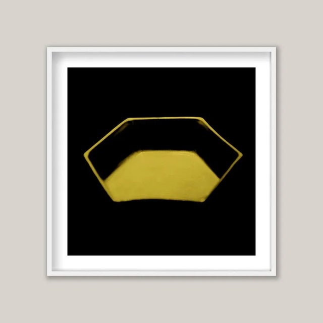 Hangzhou Yellow – an abstract color study of a hexagonal Chinese ceramic from Hangzhou, China, dating back to the...