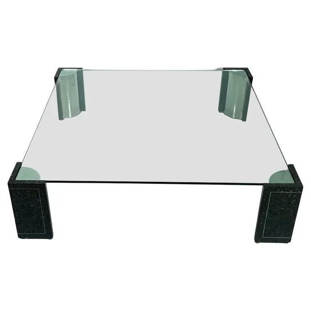 Terrazzo, Stainless Steel & Glass Coffee Table After Karl Springer, Usa 1970's For Sale - Image 13 of 13