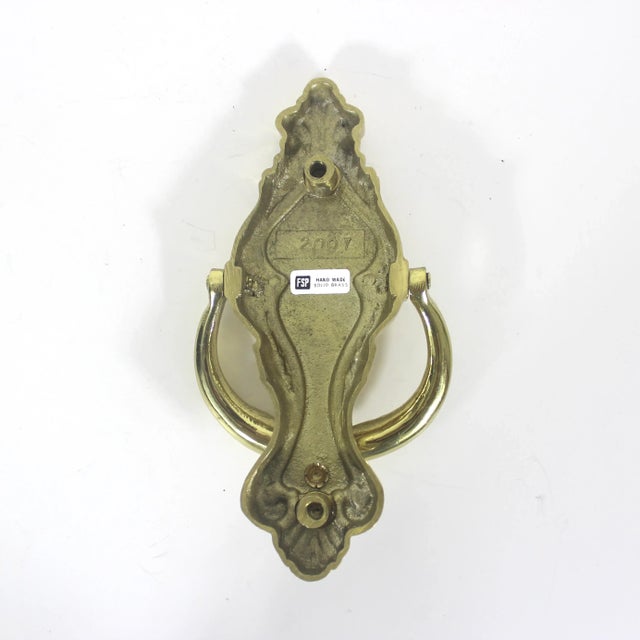 Vintage Art Nouveau Style Solid Brass Door Knocker, Ornate For Sale - Image 6 of 8