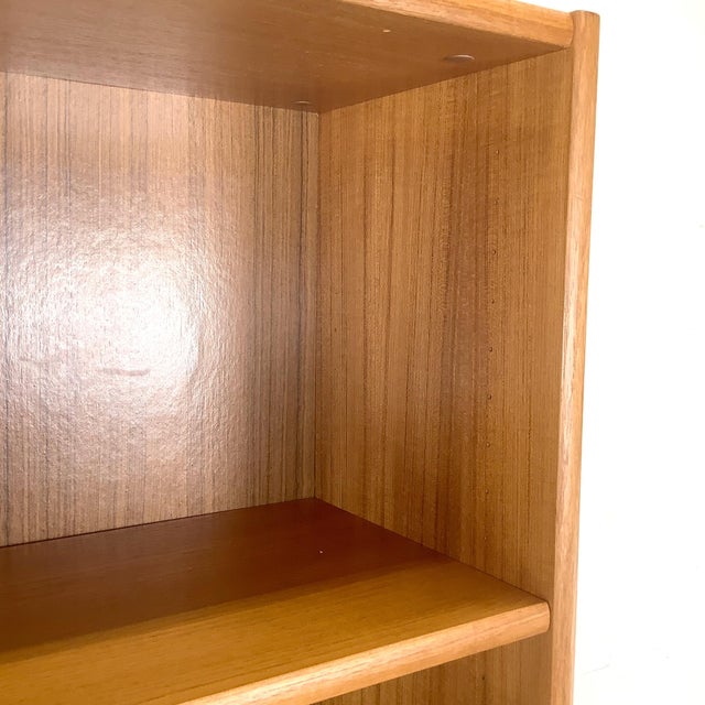 Scandinavian Modern Teak Open Bookcase Display Shelving Unit For Sale - Image 9 of 17