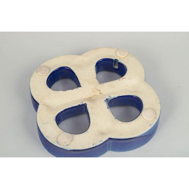 Deep Blue Glazed Stoneware Wall Relief from Gustavsberg, 1960s For Sale - Image 4 of 5