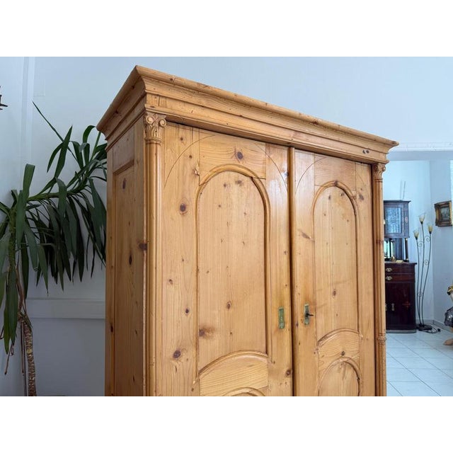 Wood Gründerzeit Farmhouse Wardrobe in Softwood, Styria For Sale - Image 7 of 14