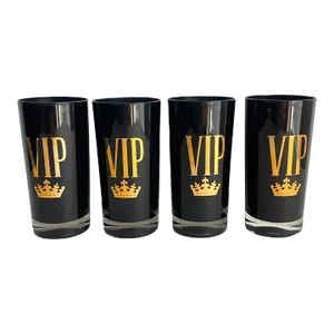 Vintage v.i.p. Crown Highball Tumblers Collins Glasses- Set of 4