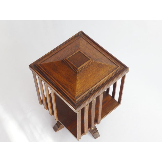 Brown Small Victorian Revolving English Bookcase For Sale - Image 8 of 10