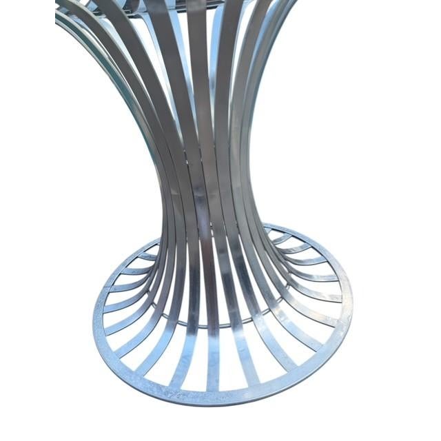 Mid-Century Russell Woodard Tulip Aluminum Patio Set by Herbert Saiger, 1960s, 3 Pieces For Sale - Image 10 of 13