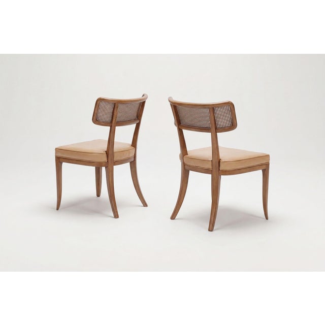 Brown Set of Eight Edward Wormley for Dunbar Curved-Back Dining Chairs, 1948 For Sale - Image 8 of 13
