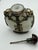 Opaline Glass Snuff Bottle Embellished With Silver Tone Dragons and Lions For Sale - Image 16 of 17
